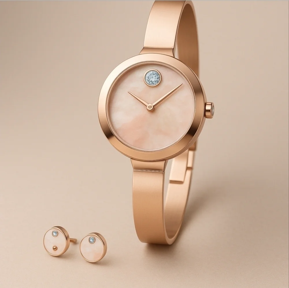 MOVADO BOLD Women's Stainless Steel Mother of Pearl watch.